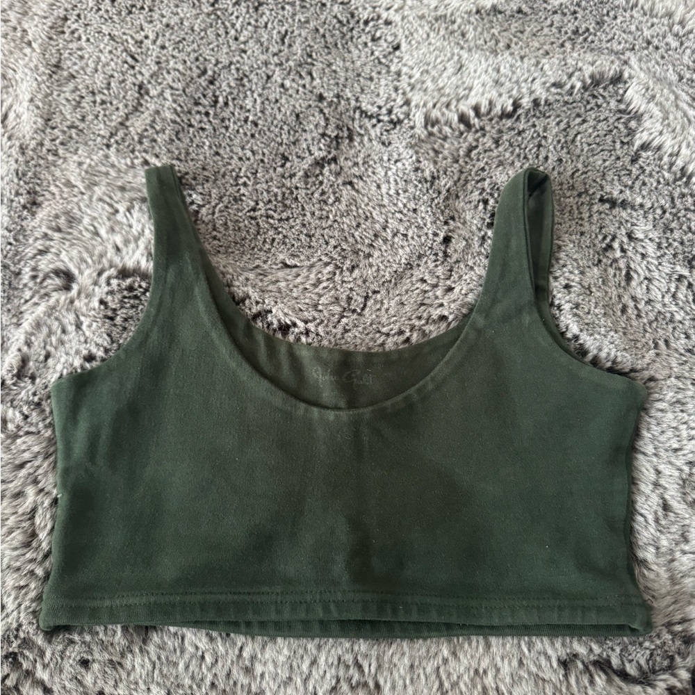 Brandy Melville Green Crop Size S